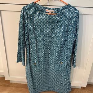 Jude Connelly Ella short sleeve teeshirt dress. Dark Teal and White Size  Large